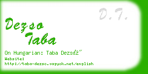 dezso taba business card